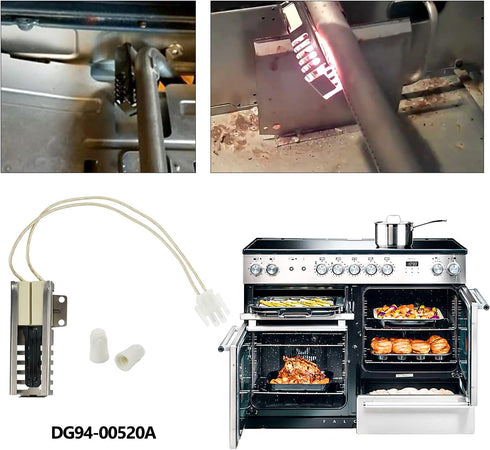 DG94-00520A Gas Range Oven Flat Igniter for Samsung Gas Stove NX58F5500SS, NX58H5600SS, Replaceable WB13K21