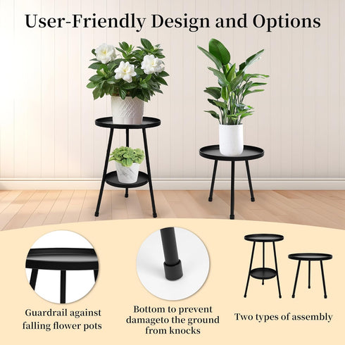 Metal Plant Stand, Plant Stand Indoor Outdoor, Metal Rustproof Flowers, Urban and Rustic Outdoor Plants Stands, Flower