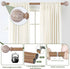 Wood Curtain Rods 18 to 60 Inch, 1 Inch Boho Adjustable Imitation Wood Grain Decorative Rods