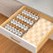 Baker Boutique 4-Tier Non-Slip Spice Drawer Organizer, 4-Pack Checkered Frosted Clear Acrylic, Expandable (11''-22'')