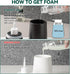 Black Foaming Soap Dispenser, Modern Ceramic 12 Oz Foam Hand Soap Dispenser for Bathroom, Kitchen