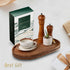 SAOCAIHUL 11.81in Decor Decorative Round Tray for Home Decor for Coffee Table Farmhouse Kitchen Table Living Room