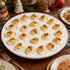 22 Cinf Ceramic Deviled Egg Containers Deviled Egg Platter Easter Gift Carrier Holder Trays with Slots for Holiday
