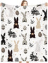 Windkream 50 x 60'' Easter Throw Blanket Soft Cozy Flannel Bunny Blanket for