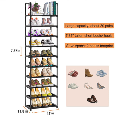 Closets,Shoes OYREL Shoe Rack, Sturdy Metal Shoe Rack Organizer,Narrow Shoe Racks for Rack,Shoe Stand,Shoe Shelf