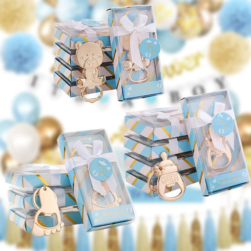 Yuokwer 24 (Blue-3) pcs Baby Shower Favors for Guest Bottle Opener Baby Shower Keepsake Baby Shower Return Gift