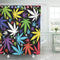 SPXUBZ Colorful Marijuana Cannabis Leafs Shower Curtain, Waterproof Bathroom Decor, 72x72 Inch with Hooks