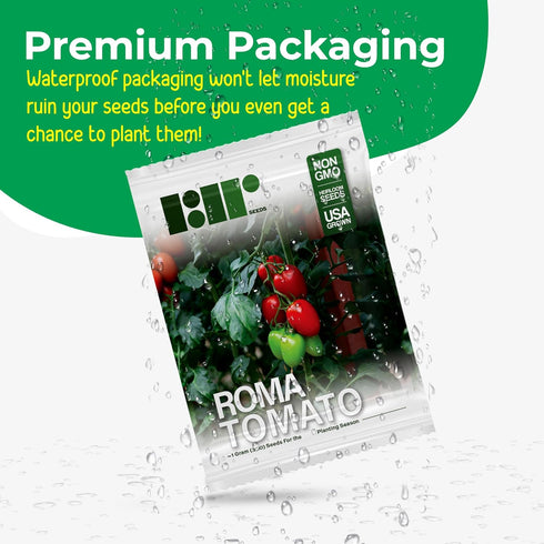 300 Heirloom Roma Tomato Seeds - Premium Non-GMO Seeds for Your Garden