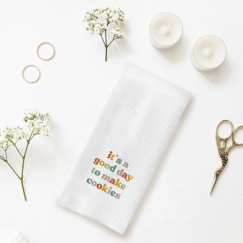 Baking Towels, Tea Towels for Baking, Gifts for Bakers, It's a Good Day to Make Cookies Kitchen Towels