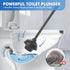 Toilet Plunger and Brush Set | Heavy Duty Toilet Plunger with Ventilated Holder, 2-in-1 Toilet Brush and Plunger Combo
