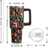 40oz (1PC) Red Mushroom Gifts Cup for Women Men, Tumblers with Handle and Straw, Goth Mushroom Lovers Stainless Steel