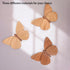 Telinego 2 Pack Handmade Wooden Butterfly Wall Art Hanging Decor Butterflies Wall Art Hanging Sculpture for Bedroom