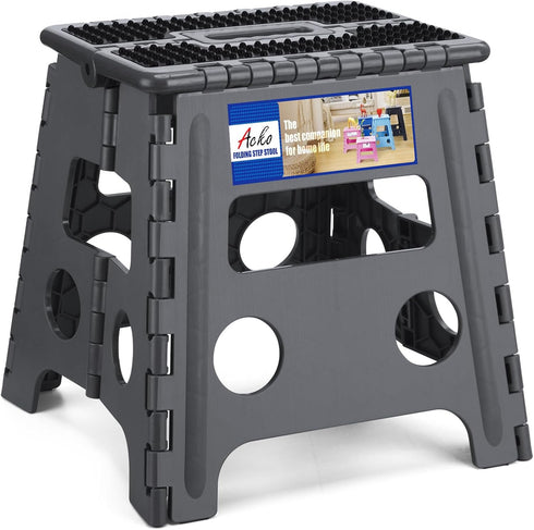 ACKO Folding Step Stool 13 inch Height Premium Heavy Duty Foldable Step