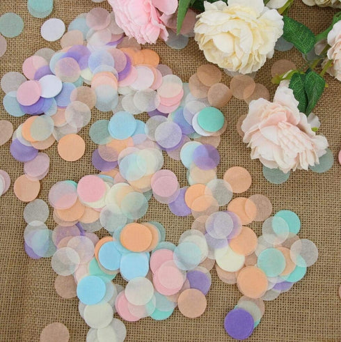 1 Inch Pastel Tissue Paper Table Confetti Dots for Baby Shower, Gender Reveal, Birthday Party Decorations