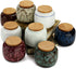 Light Blue Ceramic Tea Storage Canister with Airtight Lid