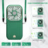 DAVID ROCCO Mini Portable Handheld Fan, 3 Speeds, Rechargeable, Green, Perfect for Travel, Home, Office