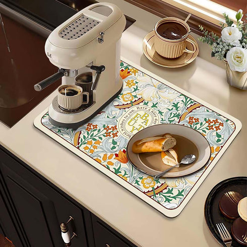 Dish Drying Mats for Kitchen Counter Decor, 16"*24" Heat Resistant Draining Mat for Sink Storage and Bathroom Countertop