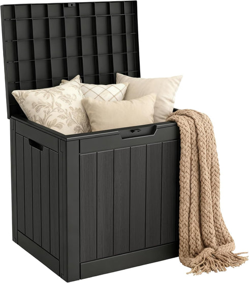 Mars Villa 31 Gallon Deck Box, Waterproof Weatherproof and UV Resistant Resin