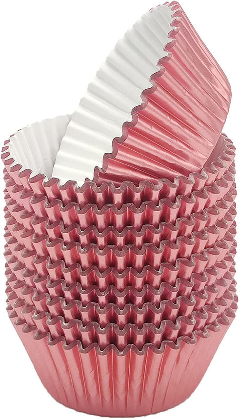 Standard Rose Gold Foil Cupcake Liners, Muffin Baking Cups for Party and More, 200-Count