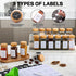 24Pcs,Seasoning Set,Kitchen Set,Seasoning DIMBRAH Spice Jars with Label Containers,Glass Spice Jars with Bamboo