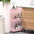 SPACEKEEPER Slim Rolling Storage Cart - 3 Tier Bathroom Organizer Utility Cart for Kitchen, Office, and Narrow Spaces,