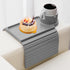Couch Cup Holder Tray, Large Arm Table Tray with 360° Rotated Phone Holder, 3 in 1 Bamboo Sofa Armrest Organizer