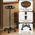LAIDUOLEOE Small Round Side Table for Small Spaces, Pedestal Drink Table with Non-Slip Feet, Martini Table No-Tool