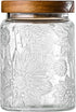 Adodeen 24oz Vintage Glass Canister With Lid Small Glass Jars Wide Mouth Mason