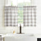 Elrene Home Fashions Buffalo-Check Tier Curtain Set, 30" x 24" (Set of 2 Tiers), Gray/White for Bathroom or Kitchen