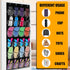 24 Pockets Hanging Shoe Organizer, Large Clear Pockets Over the Door for Closet Storage (Black)