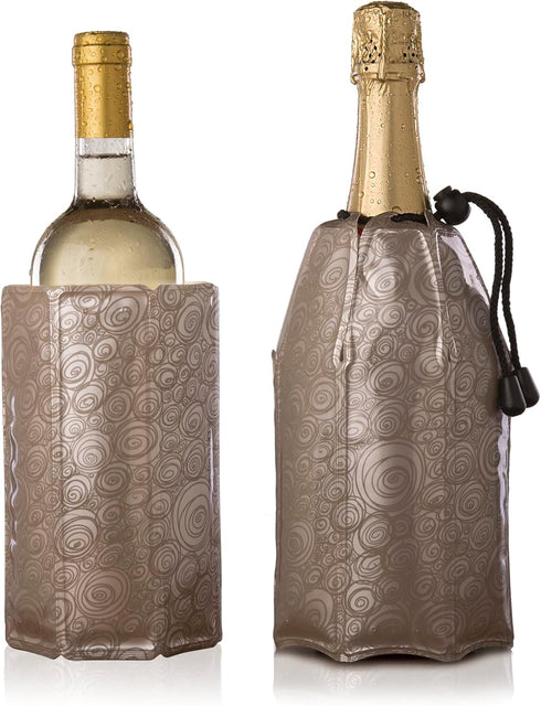 Vacu Vin Champagne & Wine Cooler Set - Flexible Insulated Chiller For