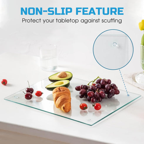 Tempered Glass Cutting Board Set of 2, 16x12 inch Marble Pattern, Scratch, Heat, Shatter Resistant