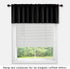 KOUFALL Blackout Valance Curtains for Kitchen Bathroom, 18 Inch Length, Black Valances for Windows