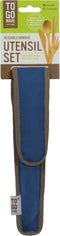 To-Go Ware Bamboo Travel Utensils, Utensil Set with Carrying Case, Indigo
