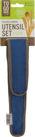 To-Go Ware Bamboo Travel Utensils, Utensil Set with Carrying Case, Indigo