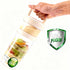Loodkyoo 4 Pack 2-Tier Salad Cup with Dressing Container and Spoons - Portable Plastic Salad Prep Containers to Go