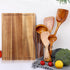 Handmade Acacia Wood Cutting Board, Kitchen Fruit Rectangle Wooden Charcuterie Board, Small Carving Board