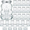 Patelai 24 Pack 9.5 oz Glass Bear Shaped Honey Jars with Lids