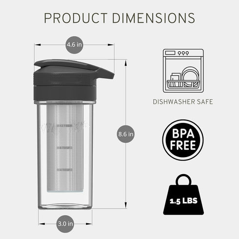 Masontops Cold Brew Makers Kit, Deluxe Iced Coffee Maker with Glass Pitcher & Stainless Steel Mesh Filter