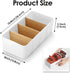 BSTKEY Packet 4 Packets Seasoning Organizer, Food Storage Organizer with Divided Bamboo Wood Compartments, Plastic