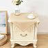 Wolkemer 2 Pack Small Square Beige Tablecloth 24x24 Inch Washable Fabric Table