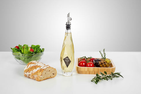 FYGO Set 350ml Set 2 Diamond Lux Olive Oil Bottle Dispenser - Olive Oil Container- Oil and Vinegar Dispenser