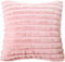 Super Soft Throw Pillow Cover, 20x20 Double Side Faux Fur Cushion Cover, Pink, 1 Piece