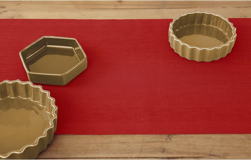 48 Inches 100% 14 48 Inch Solino Home Linen Red Table Runner - Pure Linen Small Table Runner x Ideal for Dresser