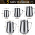 Milk Frothing Pitcher, 600ml 20oz Thicker Version Stainless Steel for Coffee Cappuccino Latte Art