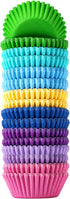 Mini Cupcake Liners, Rainbow Bright Muffin Wrappers, 400 Pack Paper Baking Cups