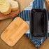 Butter Dish with Lid - Porcelain Keeper with Wood Cover for Easy Clean Butter Storage Container