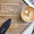 Handheld Milk Frother with Stainless Steel Whisk, Portable Foam Maker for Coffee, Latte, Hot Chocolate (Black)