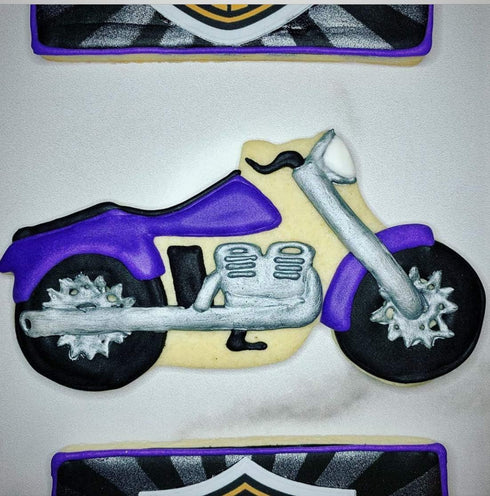 Motorcycle Cookie Cutter 5" Made in USA by Ann Clark.