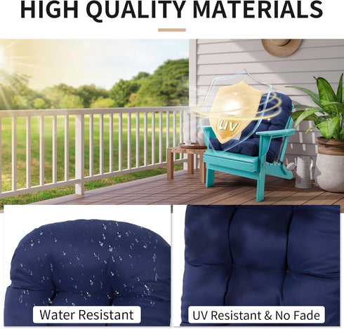LYLNBYWK 48 19.7 4.7 Inch, Set 1) Adirondack Chair Cushion, High Back Patio Chair Cushions x x Indoor/Outdoor Thickened
